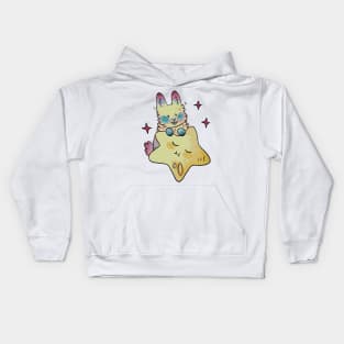 stars cute bunny Kids Hoodie